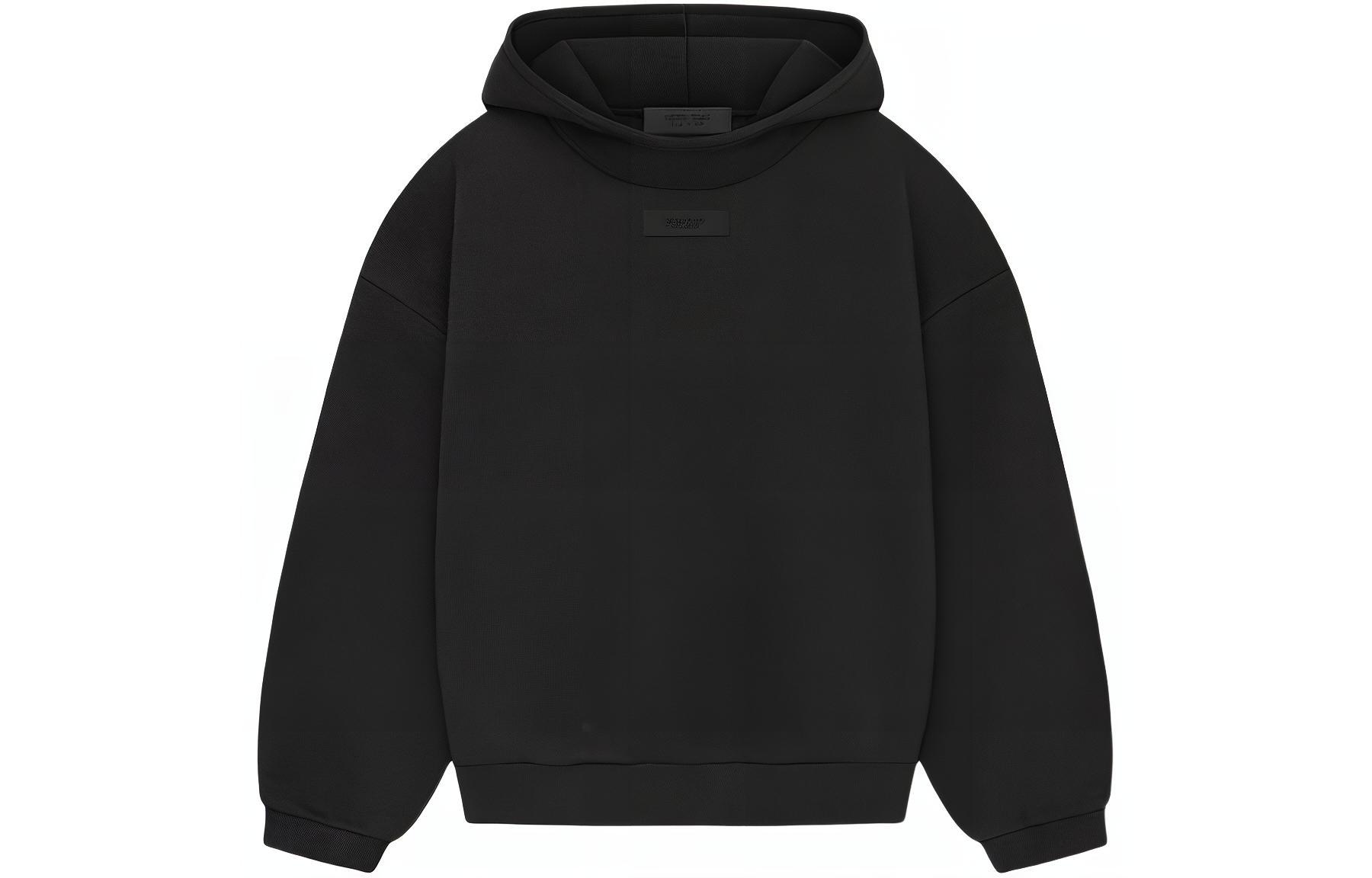 Мужское худи Fear Fear of God Essentials SS24 drop2 Hoodie /Jet Black (глубокий черный)