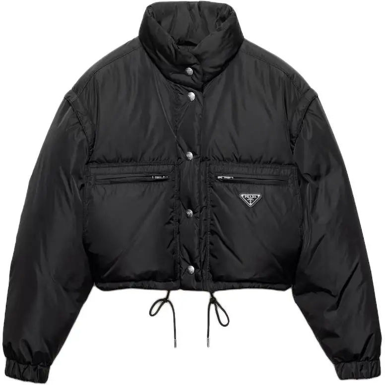 Prada ring-collar cropped down jacket
