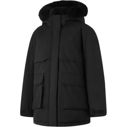 Li Ning Down Jackets Women's Black Hooded Thickened Down Jacket