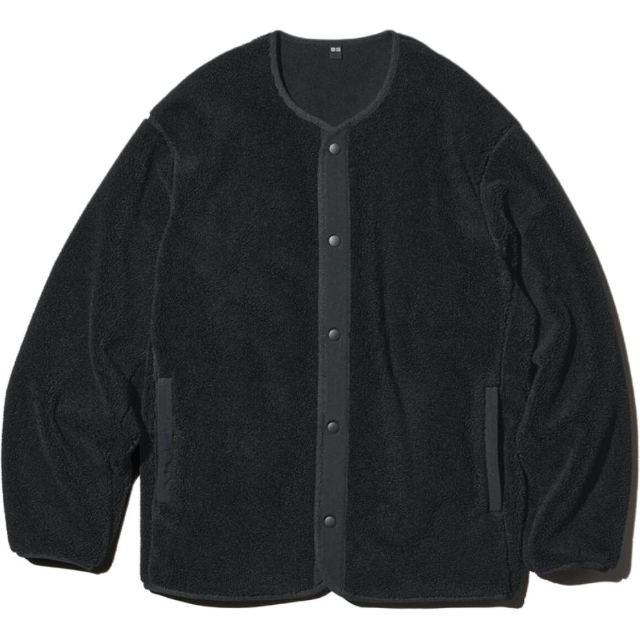 Мужская куртка UNIQLO Fleece Cardigan (черная)