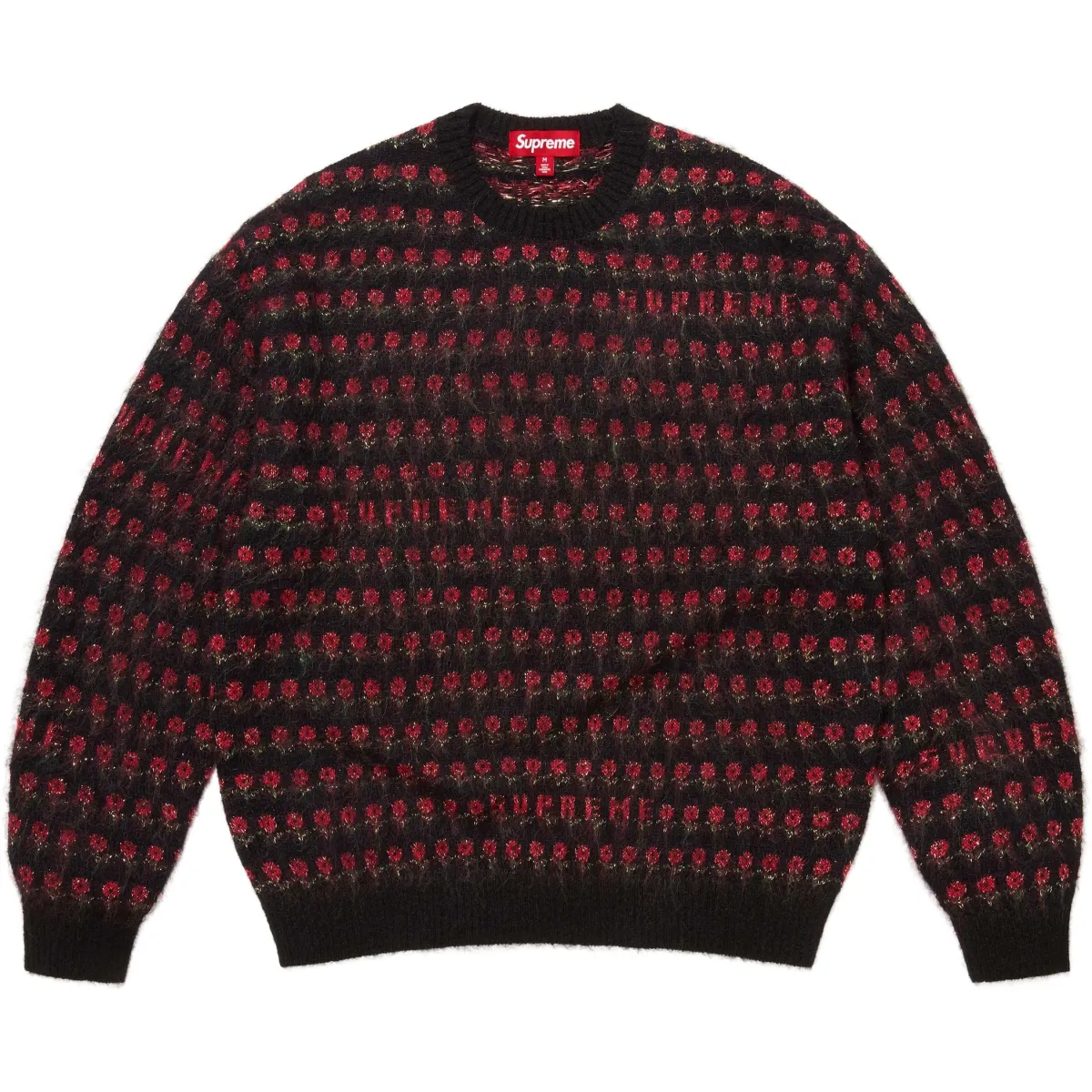 Supreme WEEK1 Flowers Metallic Sweater Unisex