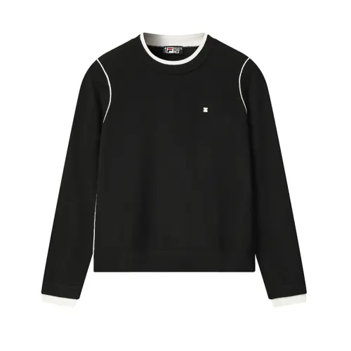 FILA WHITE Knitwear Women's Jet Black Crew Neck Moderate Other