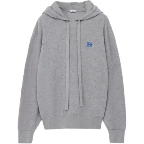 Loewe drawstring embroidery hoodie