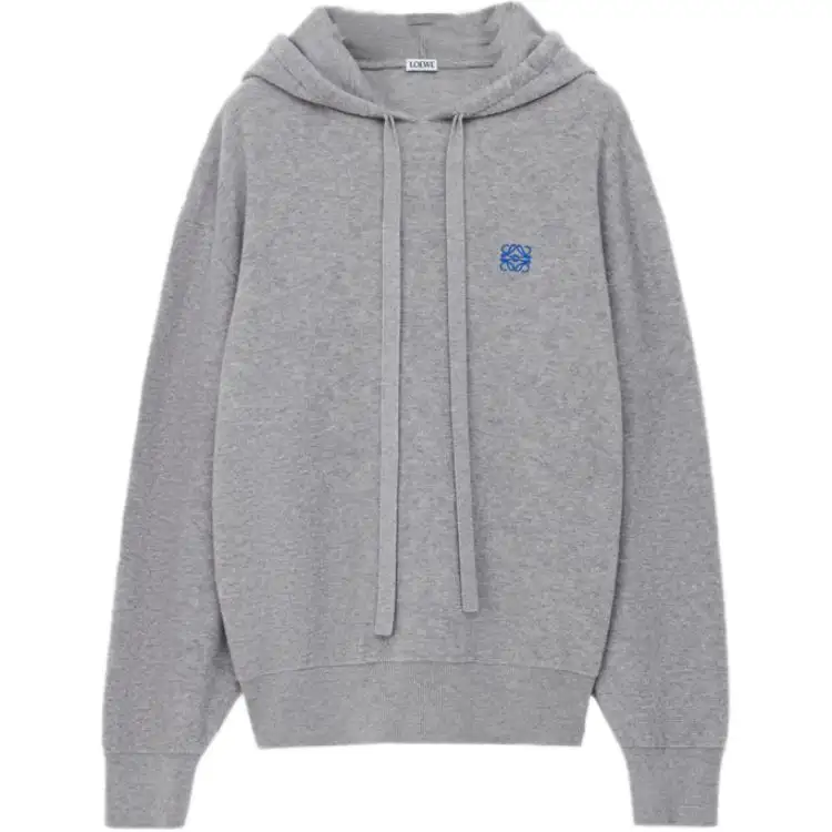 Loewe drawstring embroidery hoodie