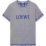 LOEWE T Shirts Men's Gray Crew Neck Moderate Straight Fit