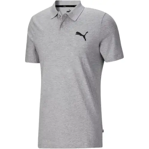 PUMA ESSENTIALS Polo Shirts Men's Gray Polo Collar Moderate Straight Fit