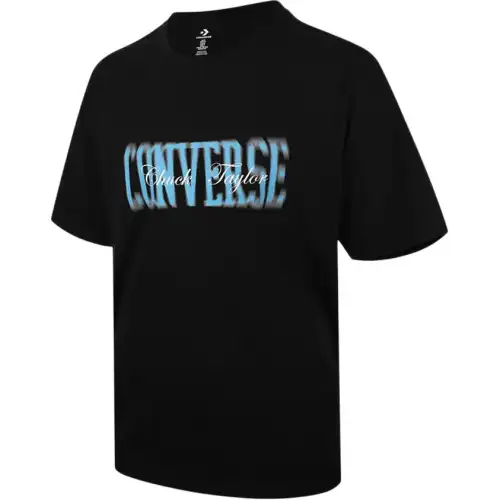 Converse T Shirts Men's Black Crew Neck Moderate