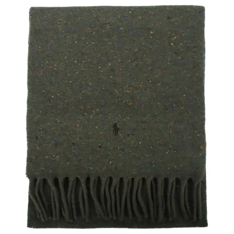 Polo Ralph Lauren Wool Knit Scarves Unisex Black Green
