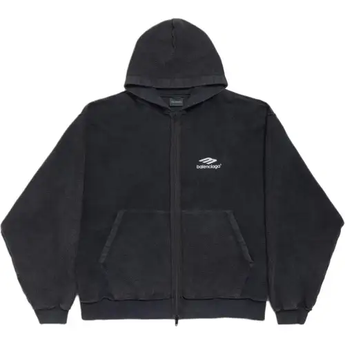 Balenciaga logo-detail zip-up hoodie