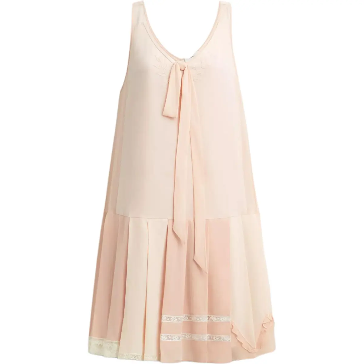 COACH Sleeveless Dresses Women's Pink V-neck Moderate A-line Skirt