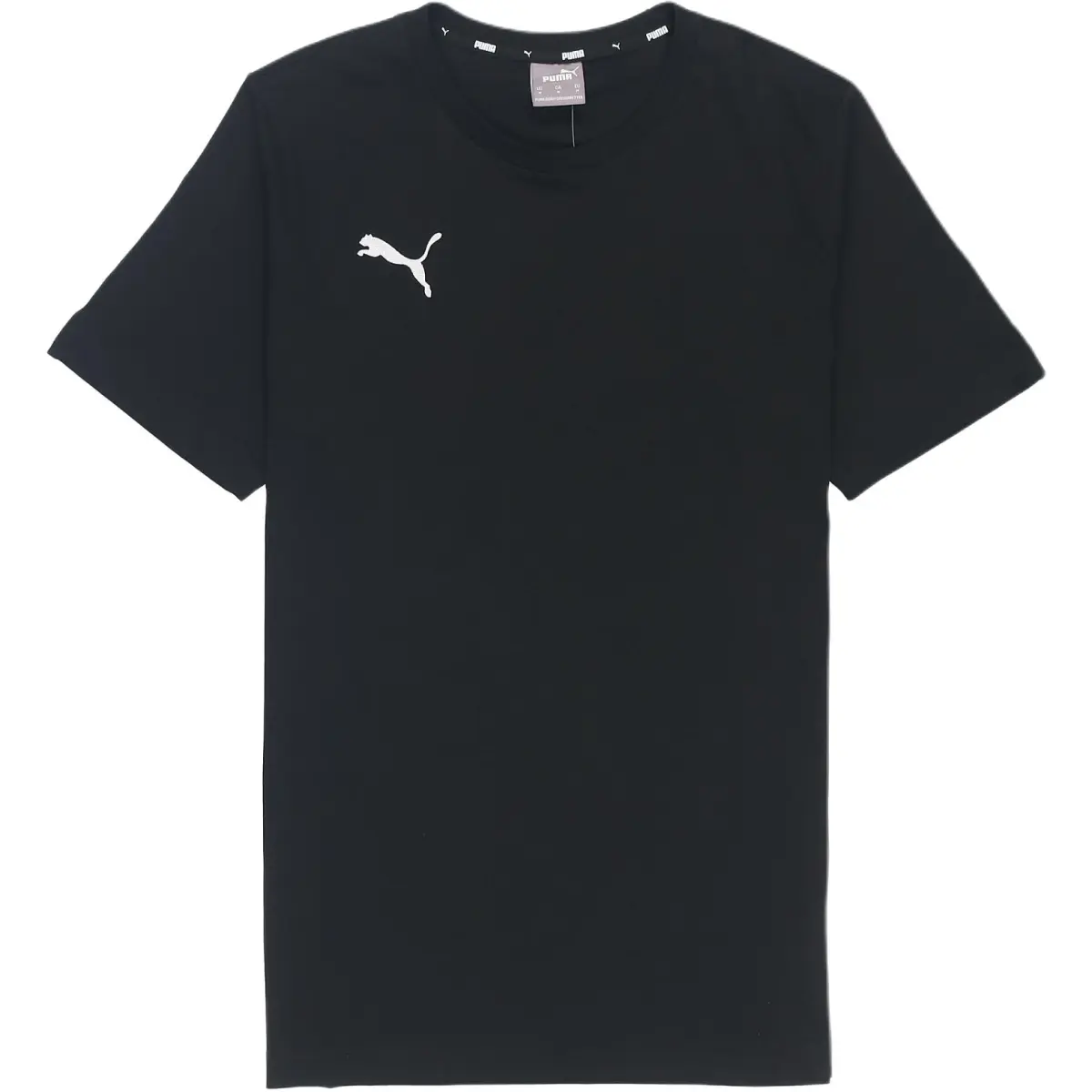 PUMA T-Shirts Men's Black Crew Neck Moderate Straight Fit