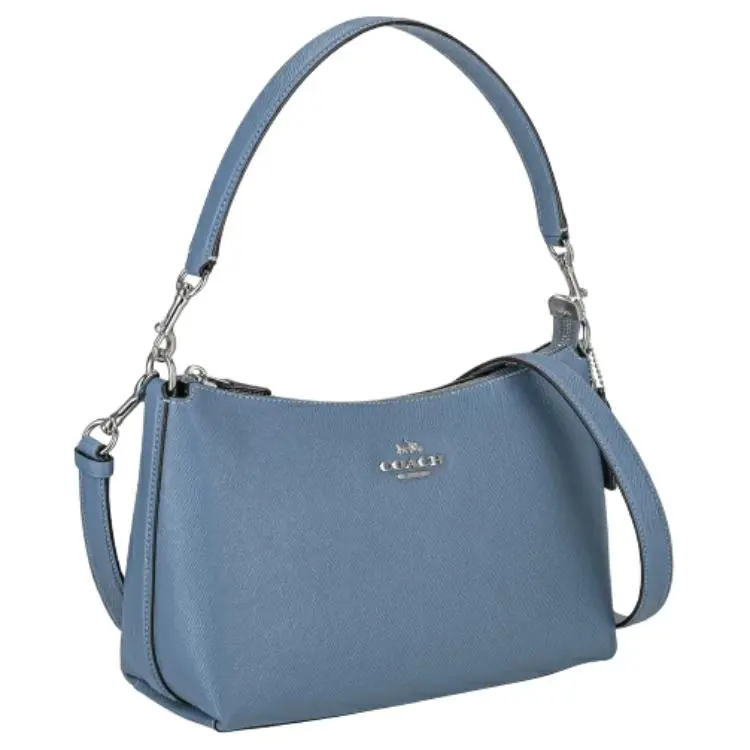 COACH Clara Cross Grain Leather Shoulder Bag, Portable Crossbody Bag Medium Women's Gold & Red