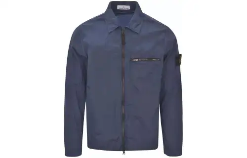 STONE ISLAND Jacket Men's Gray Blue