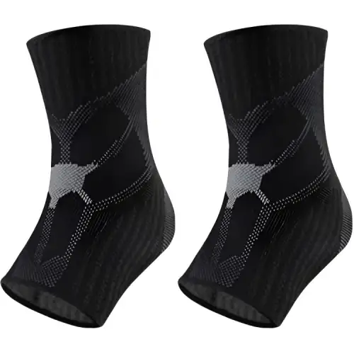 Peak Knitted Lightweight Breathable Elastic Fitness Foot Protector Anti-Sprain Protector Two Pack Ankle Protector Spandex Indoor Unisex