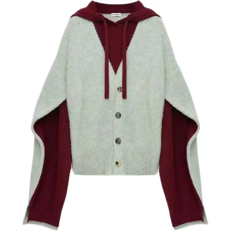 LOEWE Sweaters Men's Green Fuchsia Hooded Moderate Other