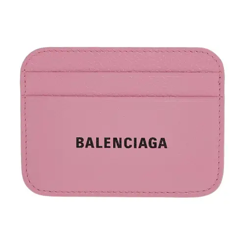 Balenciaga Cash Grain Cow Leather Card Holder Card Holder Women's Pink