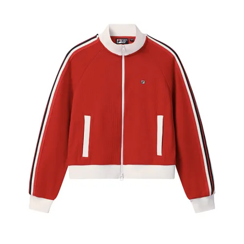 FILA Heritage Jackets Women's Legend Red Stand Collar Moderate