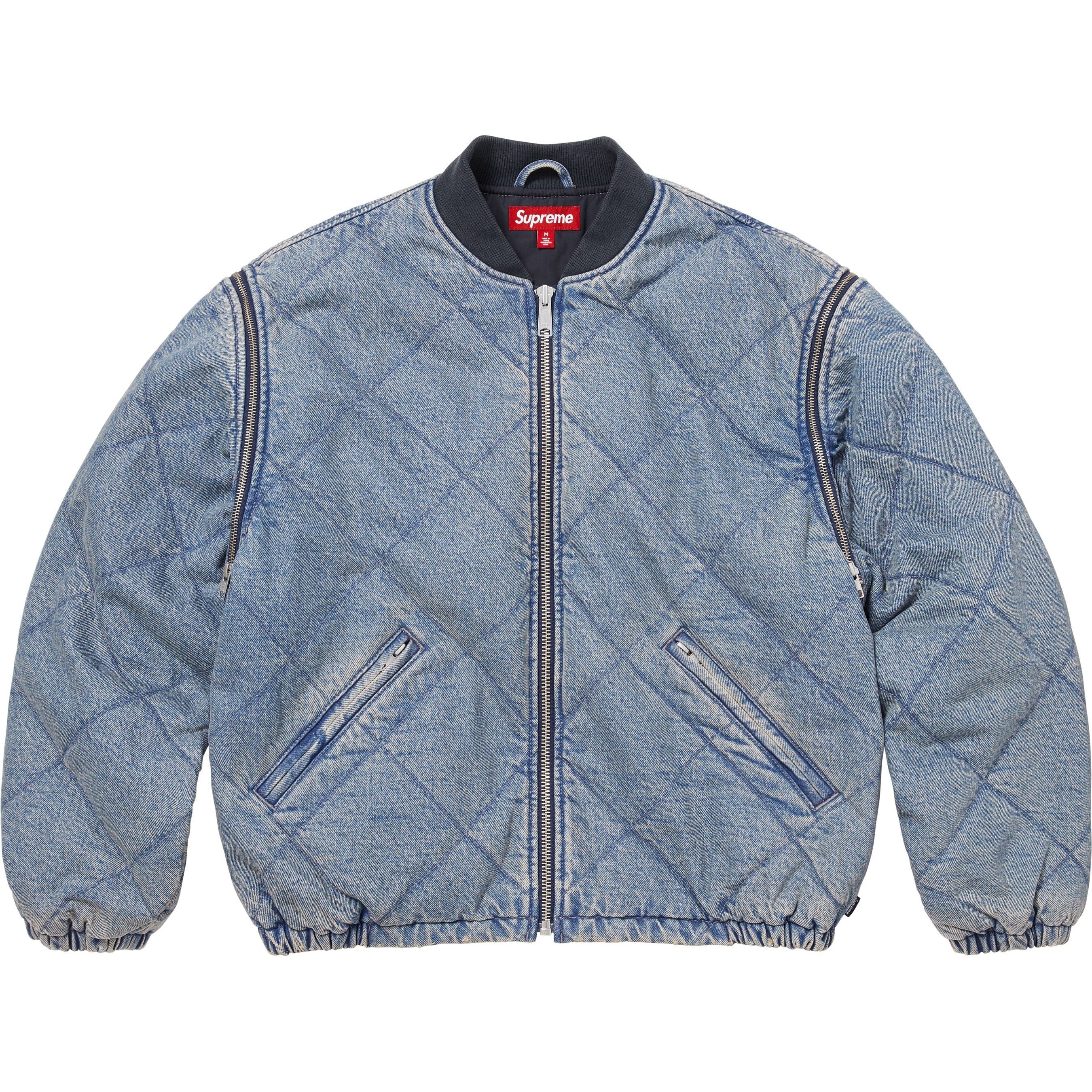 Куртка Supreme Supreme FW25 WEEK1 Zip-Off Sleeve Quilted Bomber Jacket (черная)