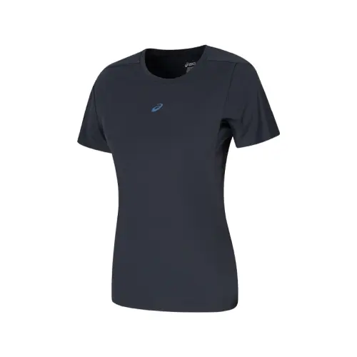 ASICS D.FRESH T Shirts Women's Black Crew Neck Moderate