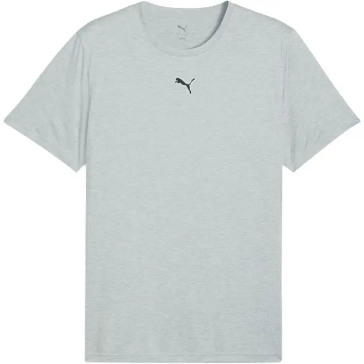 PUMA T-Shirts Men's Gray Crew Neck Moderate