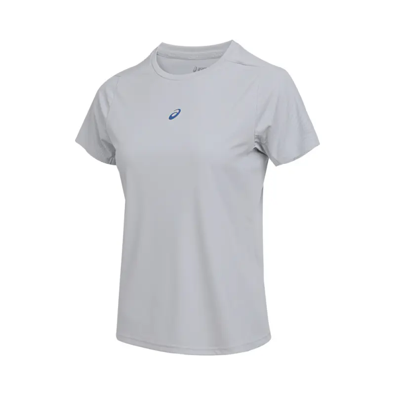 ASICS D.FRESH T Shirts Women's Gray Crew Neck Moderate