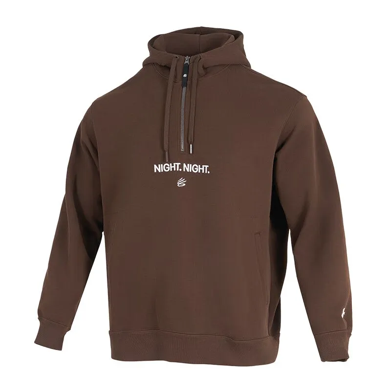 Under Armour Sweatshirts Men's Brown Hooded (Non-detachable) Moderate
