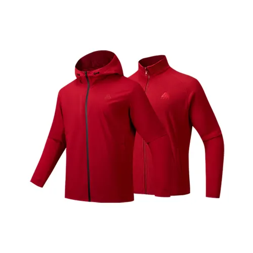 Anta Waterproof And Windproof To Keep Warm Windbreaker Jacket Men's Two Piece Set Joyful Red