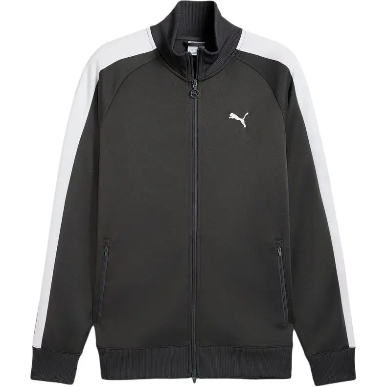 PUMA T7 Jackets Men's Gray Stand Collar Moderate