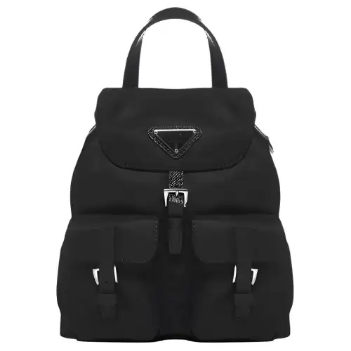 PRADA Nylon Backpack Mini Unisex Black