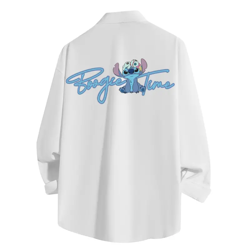 Disney Disney, comfortable fashionable cartoon cardigan, elastic breathable shirt for men and women, loose fit