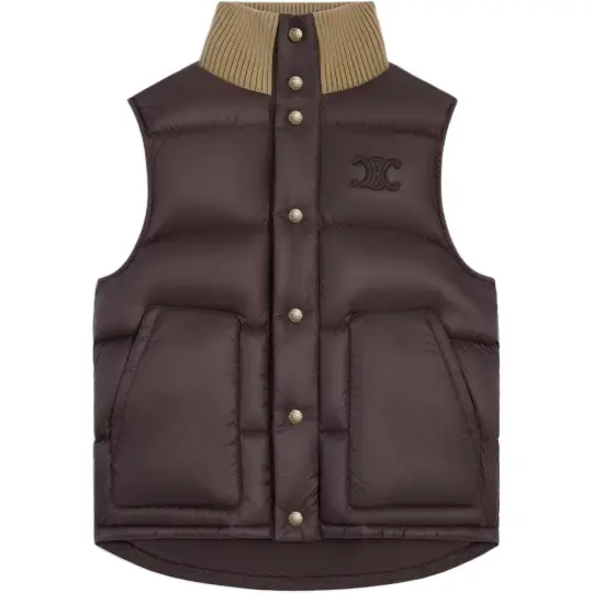 CELINE Logo Patch Puffer Vest