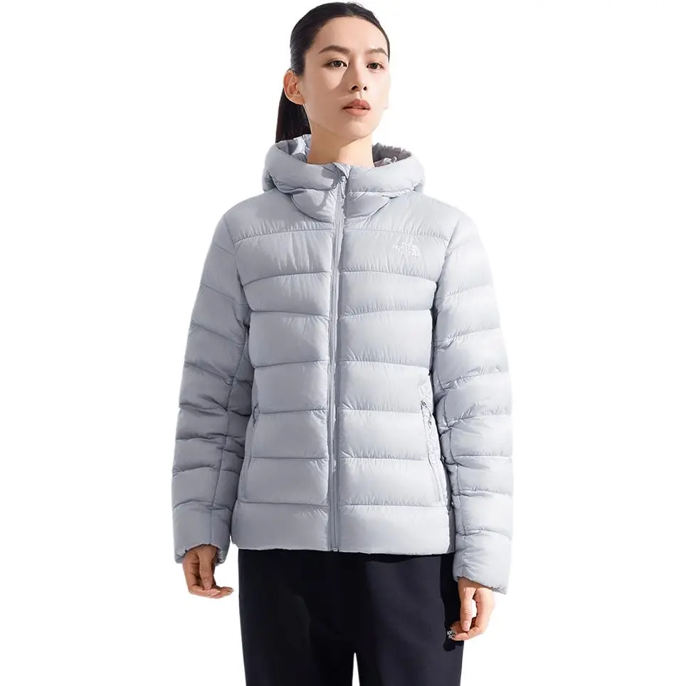 THE NORTH FACE Down Jacket Women's Gray Glaze Blue