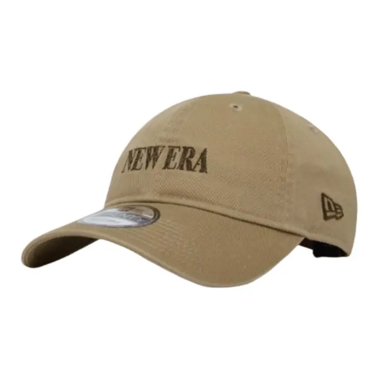 New Era Cotton Baseball Caps Unisex Khaki