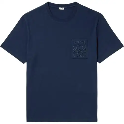 LOEWE T Shirts Men's Blue Crew Neck Thin