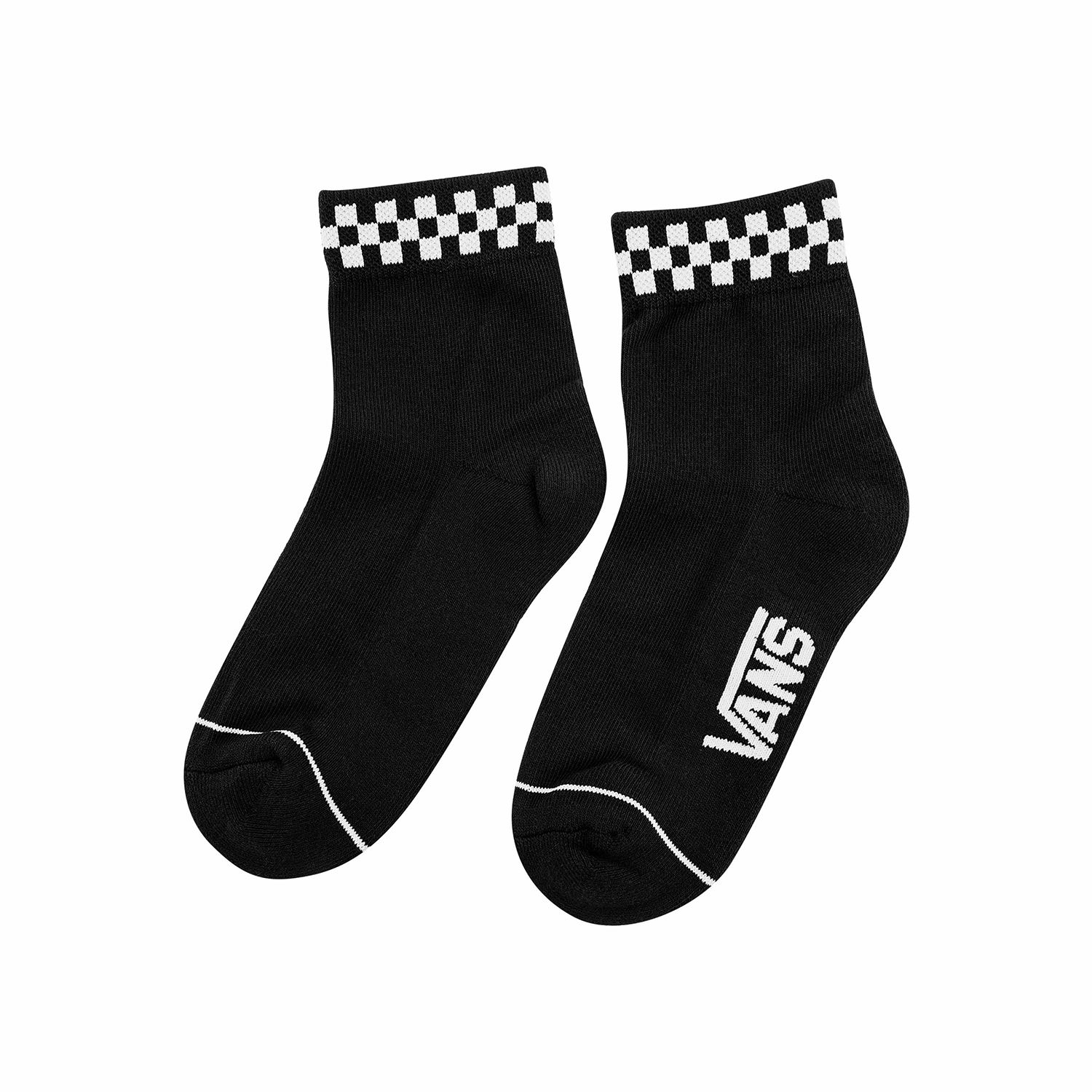 Vans PEEK A CHECK Crew Socks Unisex 3 Pack Black