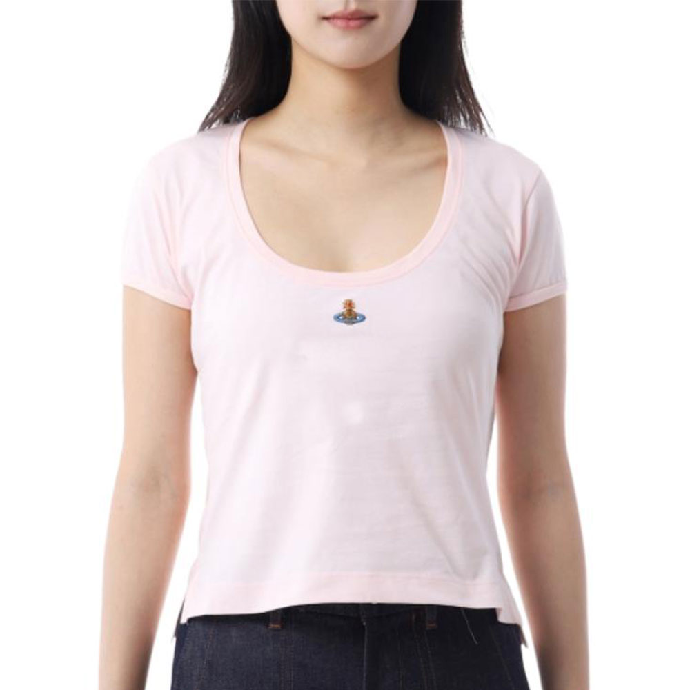 Женская футболка Vivienne Vivienne Westwood Logo FW25 (розовая)