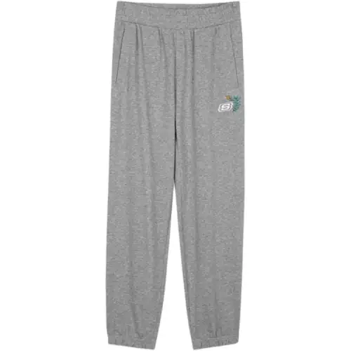 Skechers Colorful Knitted Sweatpants Women's Medium Heather Gray