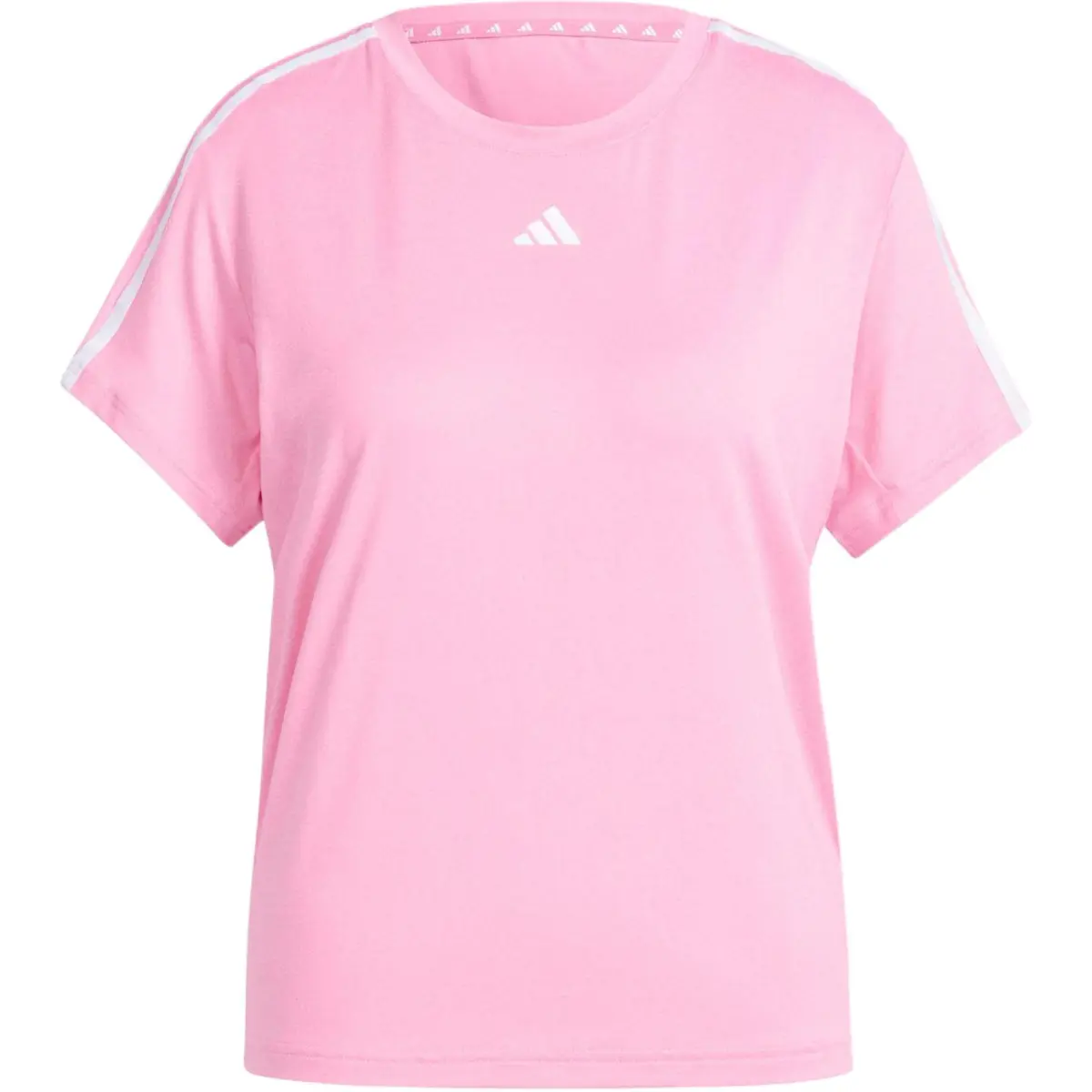 Adidas T-Shirts Women's Pink Crew Neck Moderate Straight Fit