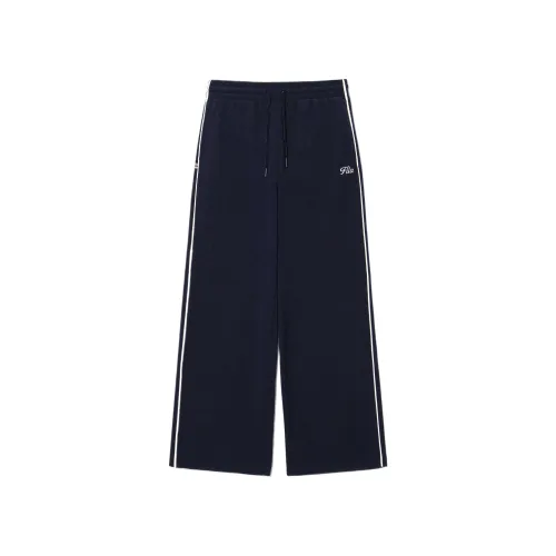 FILA Casual Pants Women's Marine Blue Moderate Straight Fit Pants