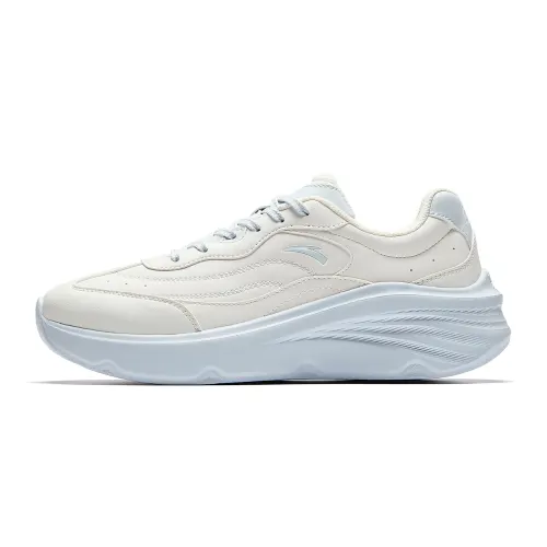 Anta Mambo Height Increasing Lightweight Low top Casual Shoes Women's White Blue