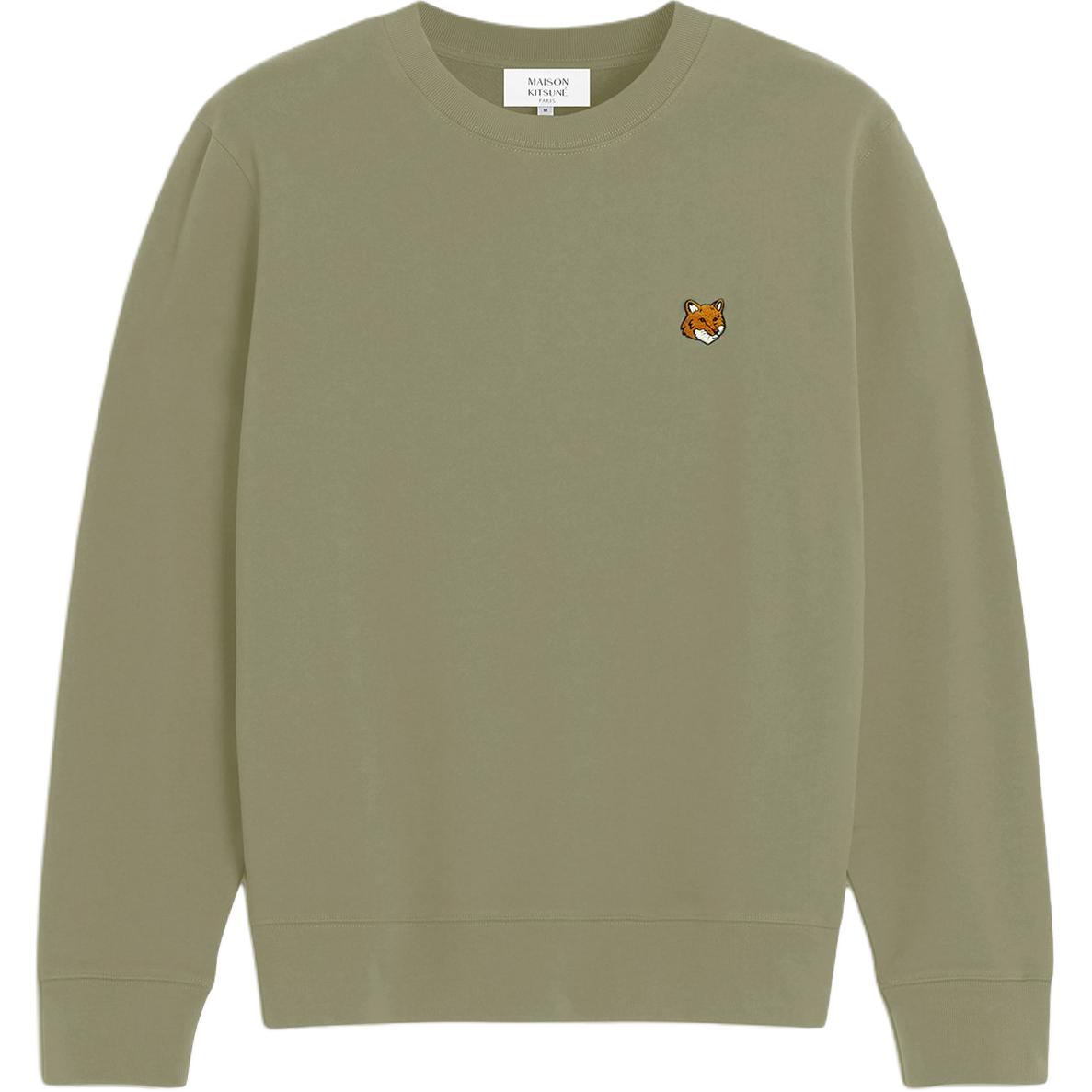 Мужской свитшот Maison Kitsune Fox Head (серый)