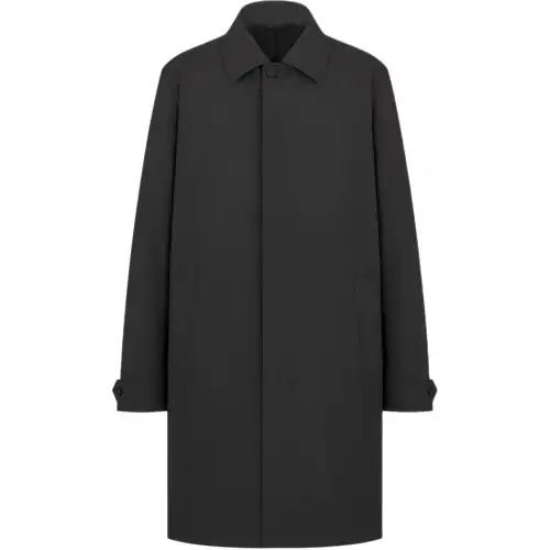 DIOR Trench Coats Men's Black Lapel Moderate