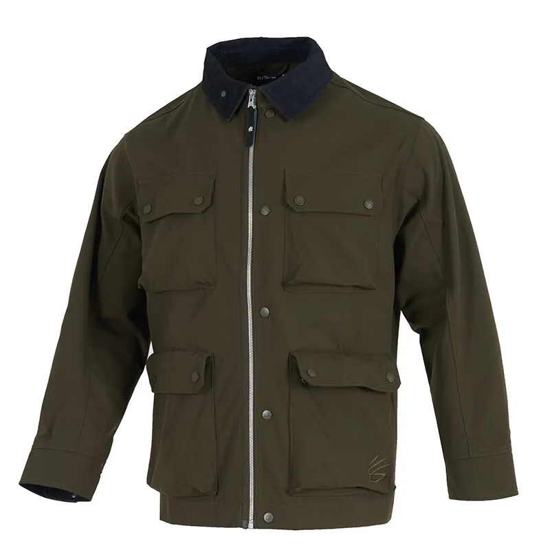 Under Armour Jackets Men's Olive Green Lapel Moderate
