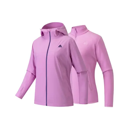 Anta Waterproof Windbreaker Jacket Women's Pink Purple