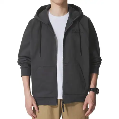 New Balance Jackets Men's Dark Gray Hooded Moderate Other