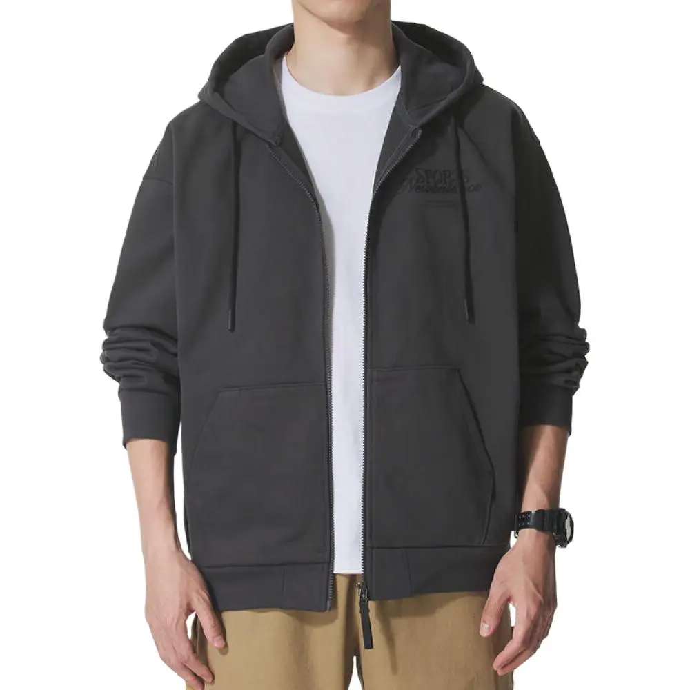 New Balance Jackets Men's Dark Gray Hooded Moderate Other