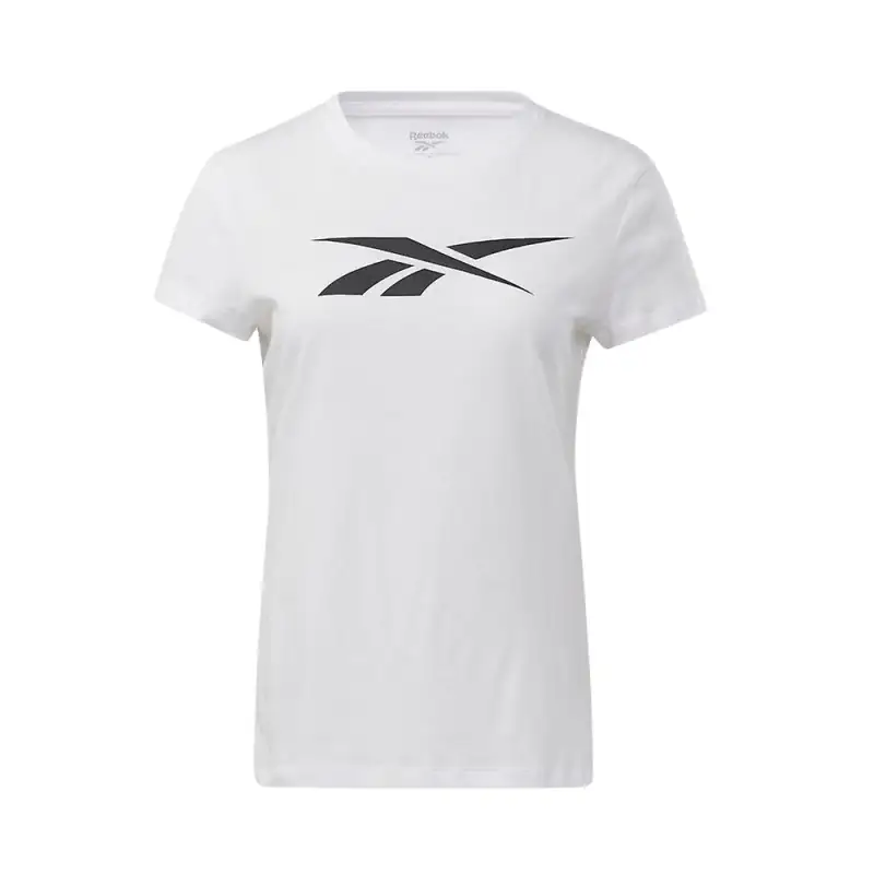 Reebok T Shirts Women's White Crew Neck Moderate Straight Fit