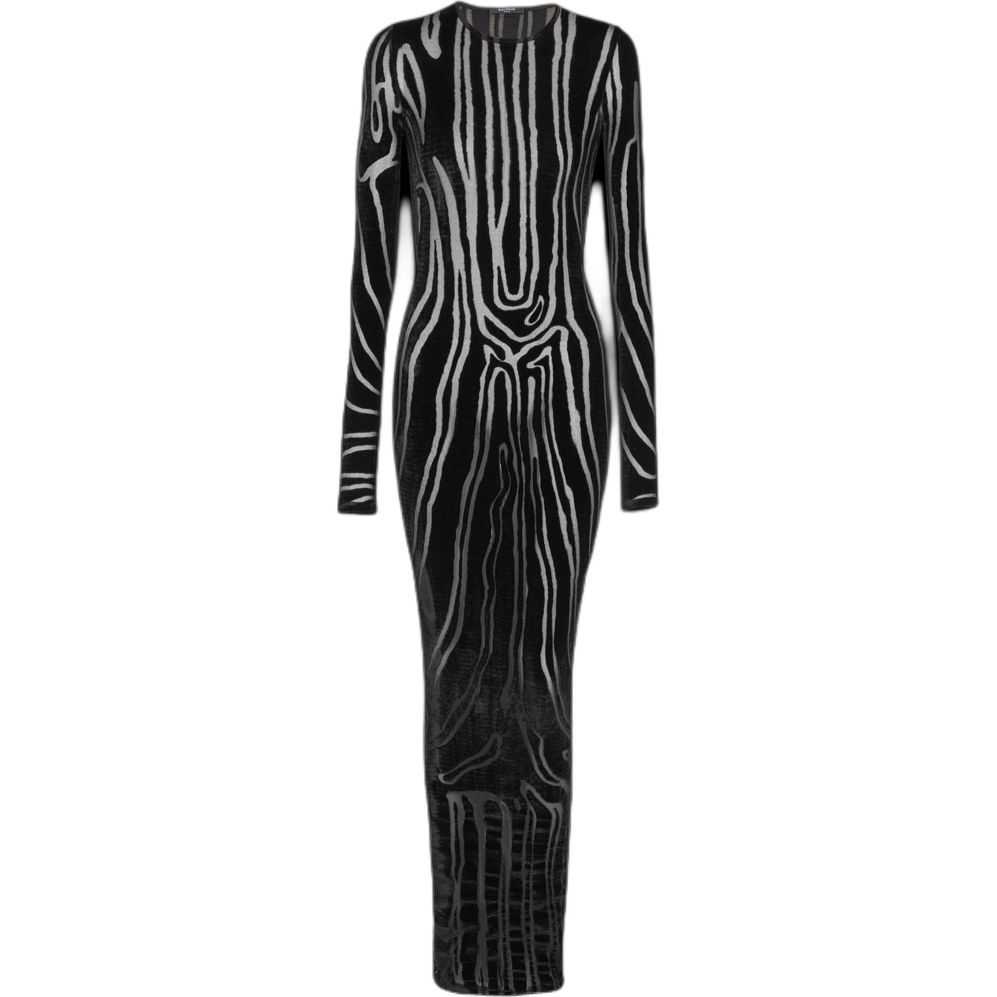 Женское платье BALMAIN (зебровое)