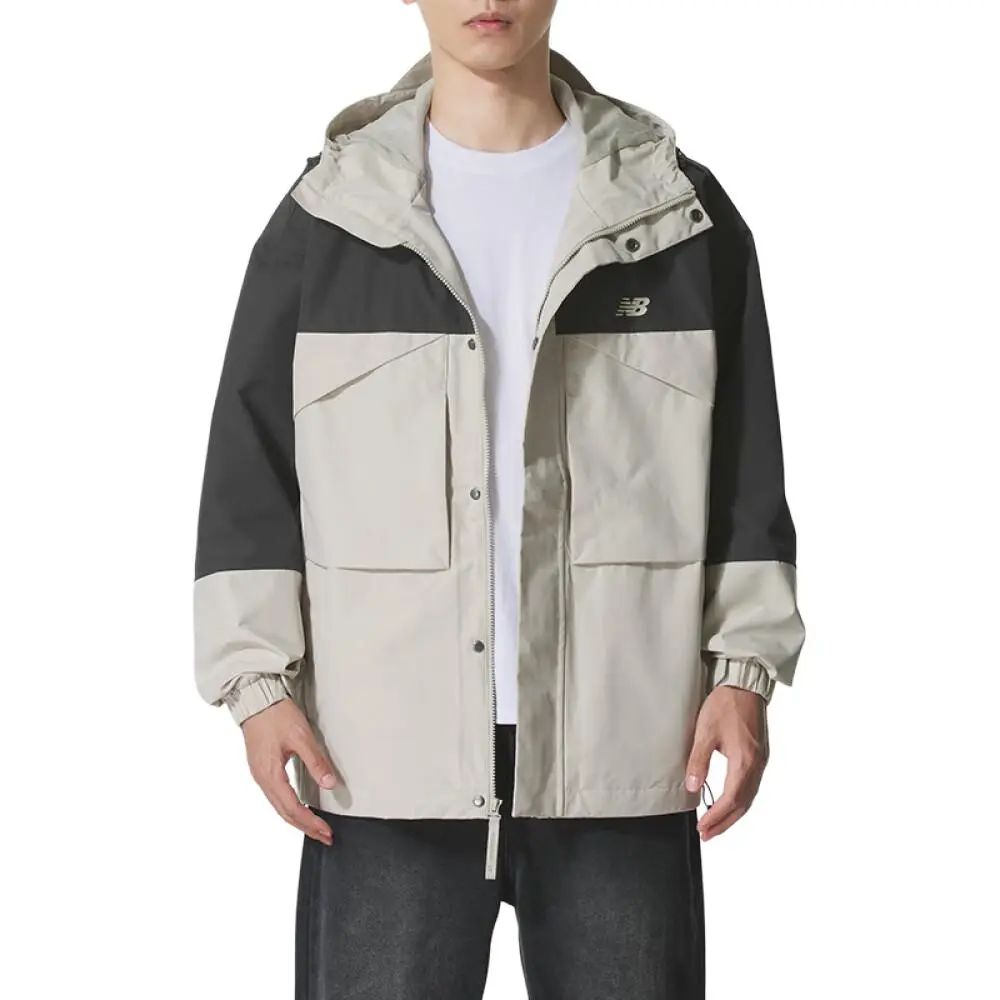 New Balance Jackets Men's Gray Hooded Moderate Other
