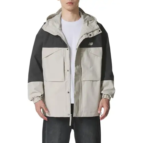 New Balance Jackets Men's Gray Hooded Moderate Other